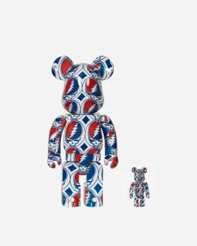 100% 400% Grateful Dead - Steal Your Face Be@rbrick Multicolor