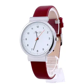 2016 Brand New Classic Men's Watch Roman Number Quartz Leather Wrist Watch Relogio Masculino Red White