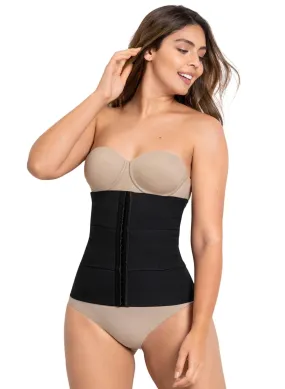 3-Belt Custom Waist Cincher with Lumbar Support - Black