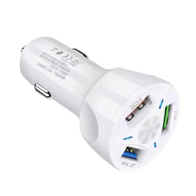 3-port Usb Car Fast Charger DC 12-24v Multi-port 1.1a/2a/2.1a