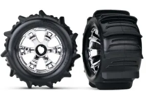 5672 Paddle Tires & wheels, assembled, glued 17mm Hub