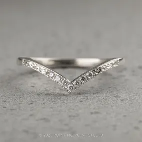 7 Diamond Vintage Vivian Wedding Band, Platinum