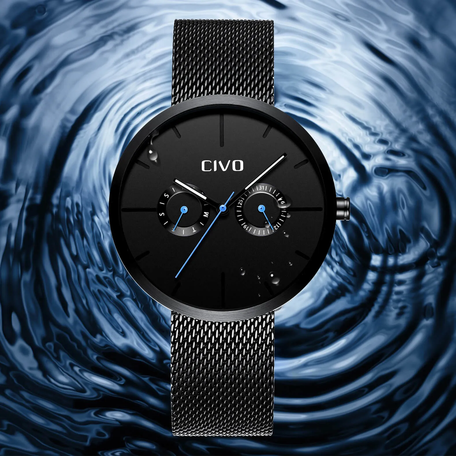 8039C | Quartz Men Watch | Mesh Band