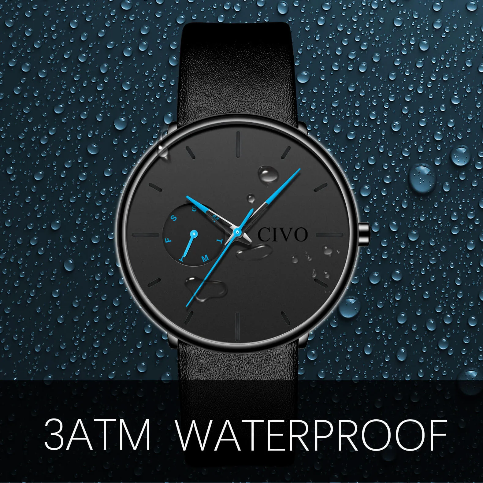 8052C | Quartz Men Watch | Leather Band