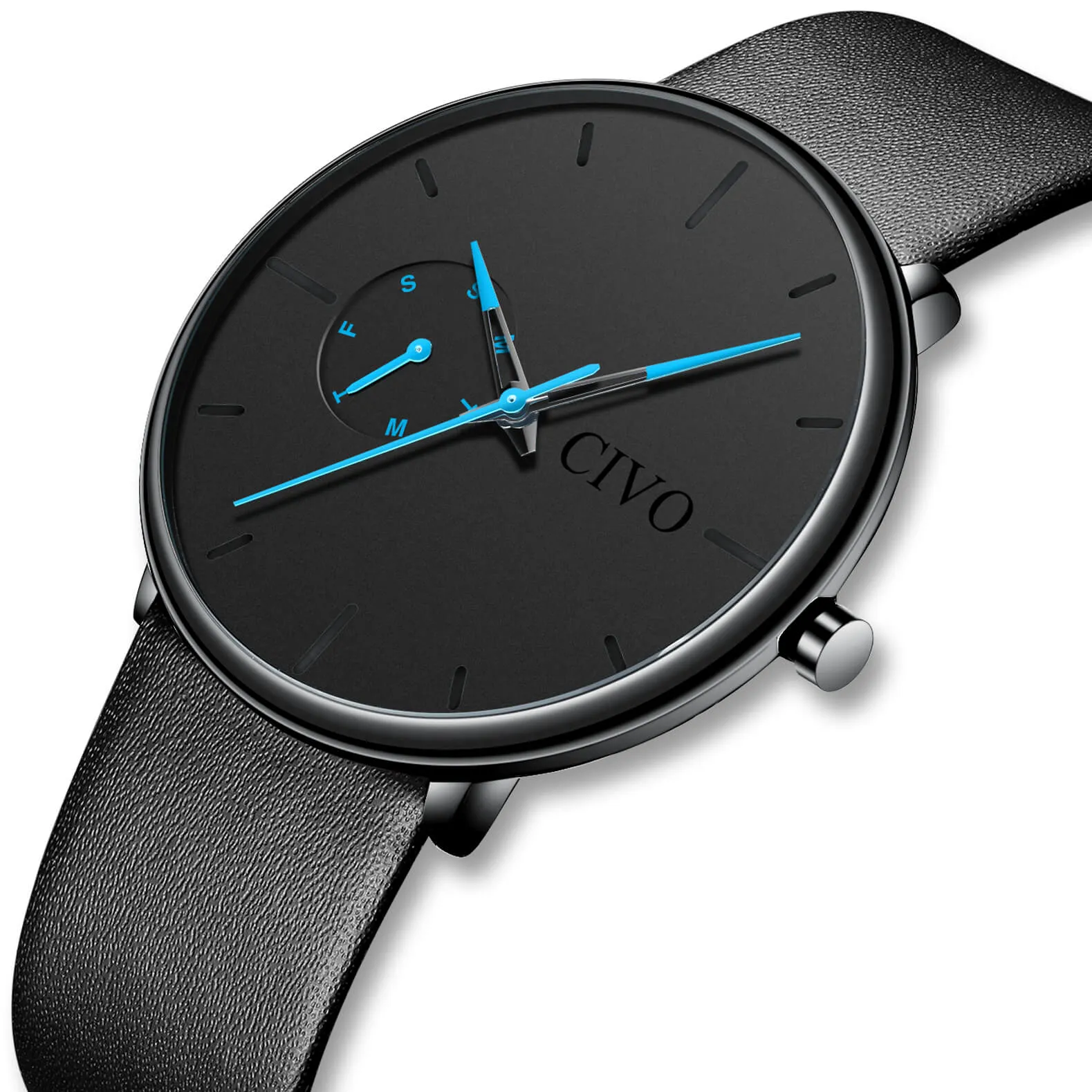 8052C | Quartz Men Watch | Leather Band
