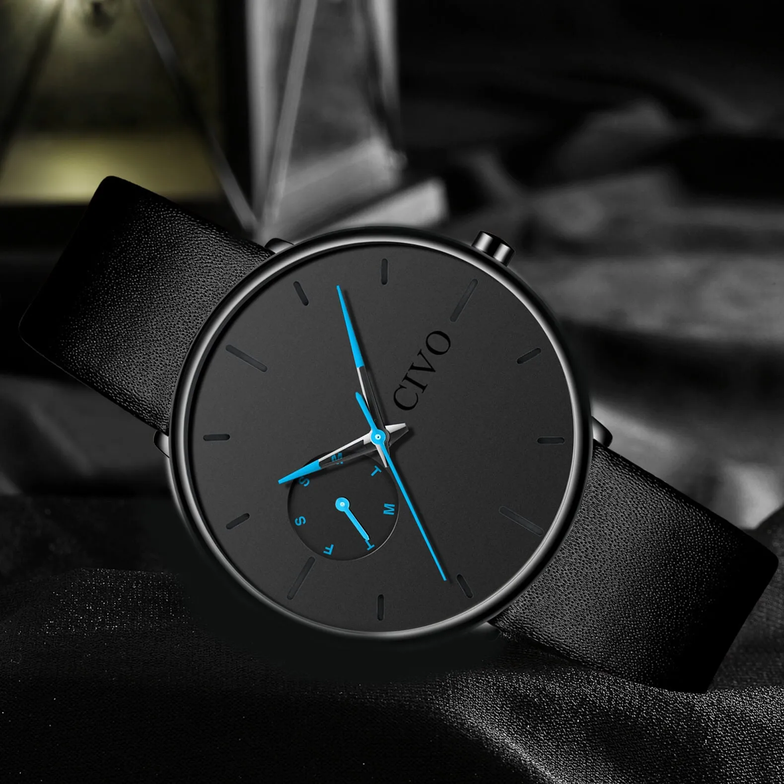 8052C | Quartz Men Watch | Leather Band