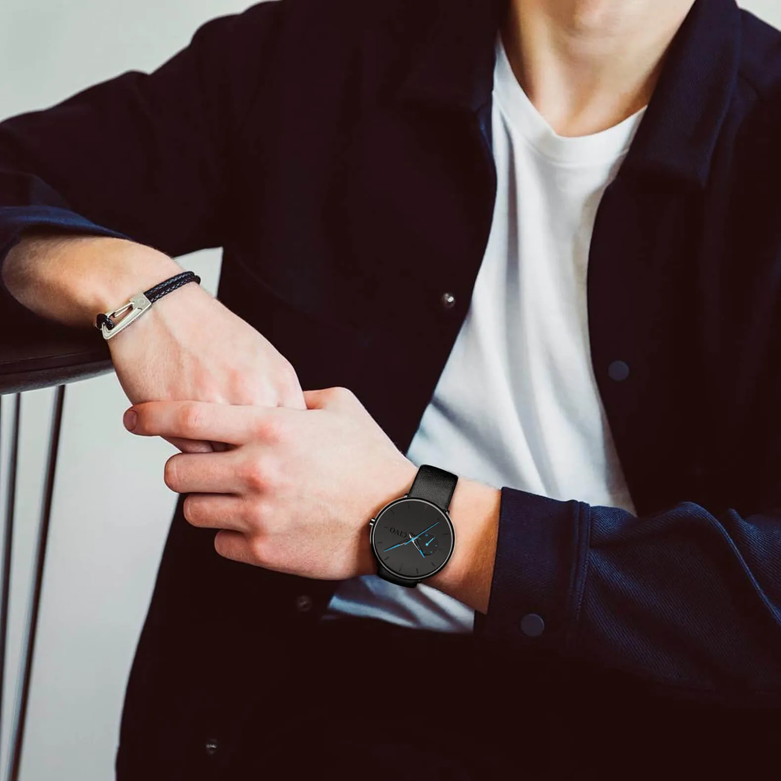 8052C | Quartz Men Watch | Leather Band