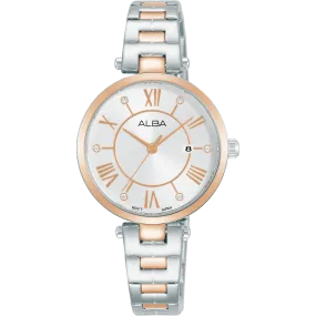 Alba Fashion Dress Analogue Silver Dial Womens Watch AH7AN4X