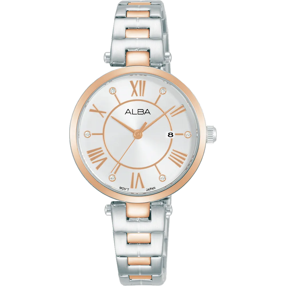 Alba Fashion Dress Analogue Silver Dial Womens Watch AH7AN4X