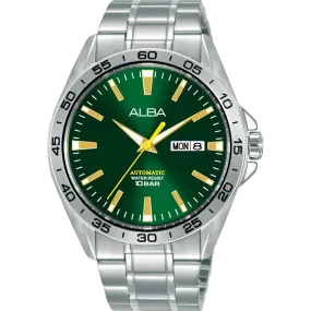 Alba Mechanical Sports Automatic Green Dial Mens Watch AL4303X