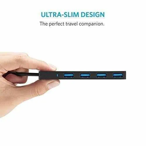 Anker USB 3.0 4-Port Ultra Slim Data Hub for Macbook, Mac Pro / mini, iMac, Surface Pro, XPS, Notebook PC, USB Flash Drives, Mobile HDD