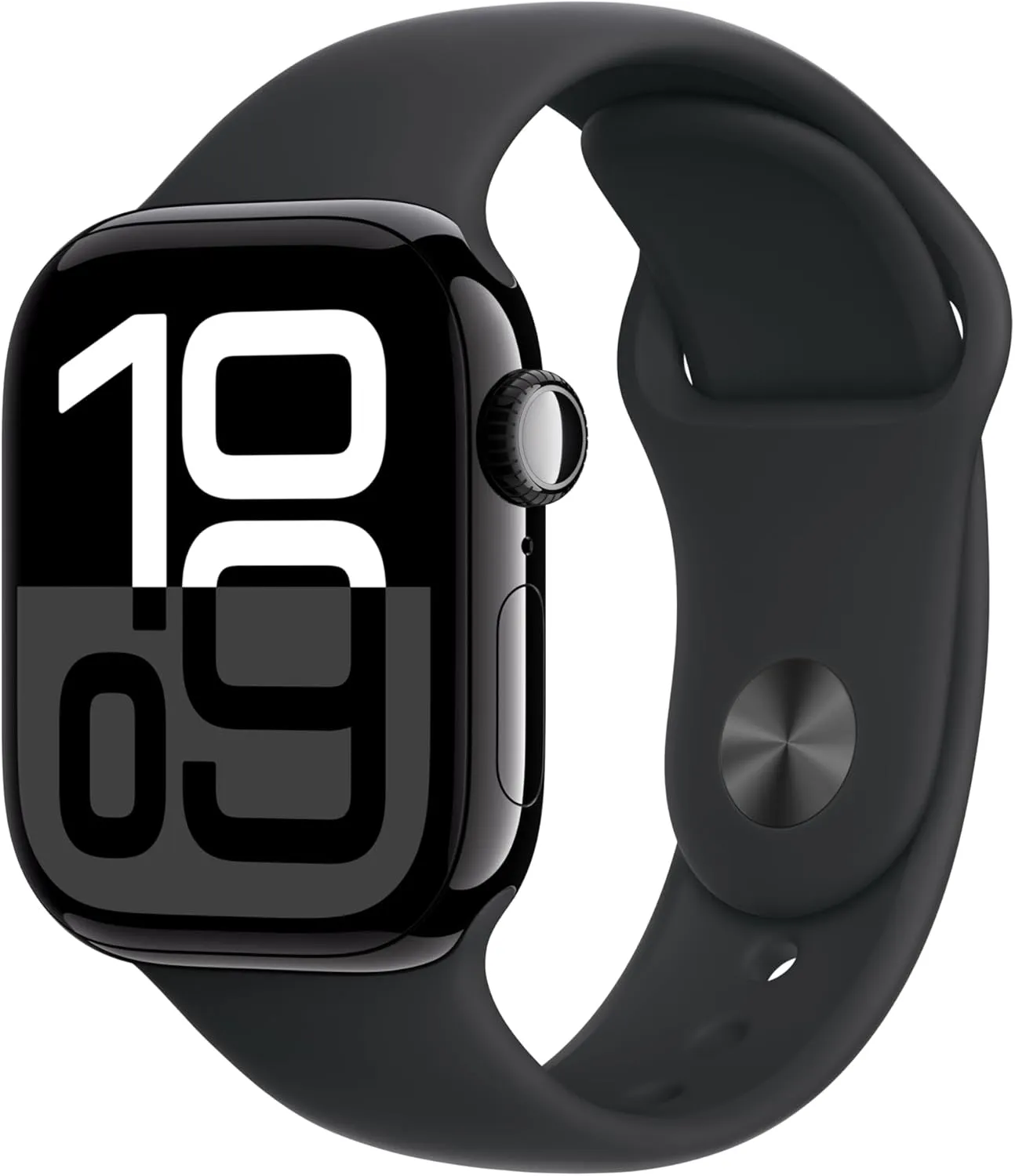 Apple Watch Series 10 [GPS, 42mm] – Jet Black Aluminum Case with Black Sport Band (S/M)