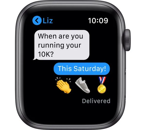 Apple Watch Series 6 GPS   Cellular - 44mm Graphite Stainless Steel Case with Black Sport Band - Very Good