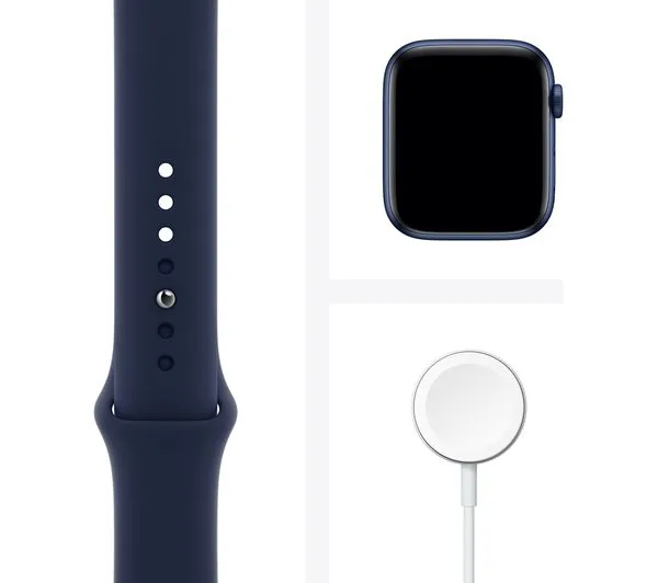 APPLE Watch Series 6 GPS   Cellular - Blue Aluminium with Deep Navy Sports Band, 40mm - Acceptable