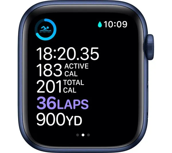 APPLE Watch Series 6 GPS   Cellular - Blue Aluminium with Deep Navy Sports Band, 40mm - Acceptable