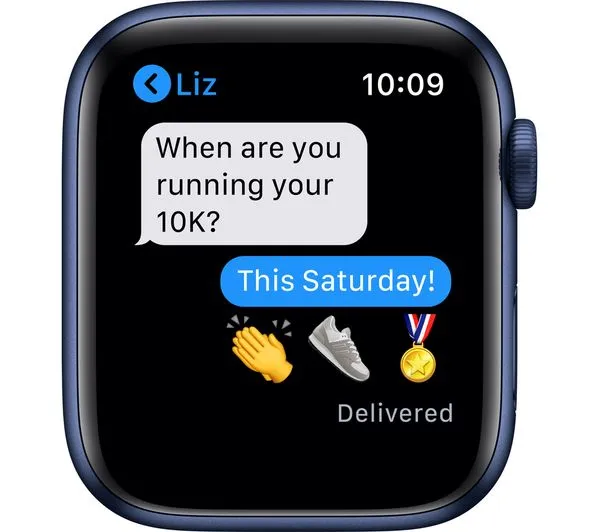 APPLE Watch Series 6 GPS   Cellular - Blue Aluminium with Deep Navy Sports Band, 40mm - Acceptable