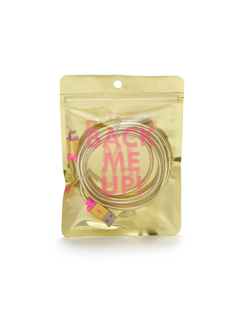 Back Me Up! iPhone Charging Cord - Metallic Gold