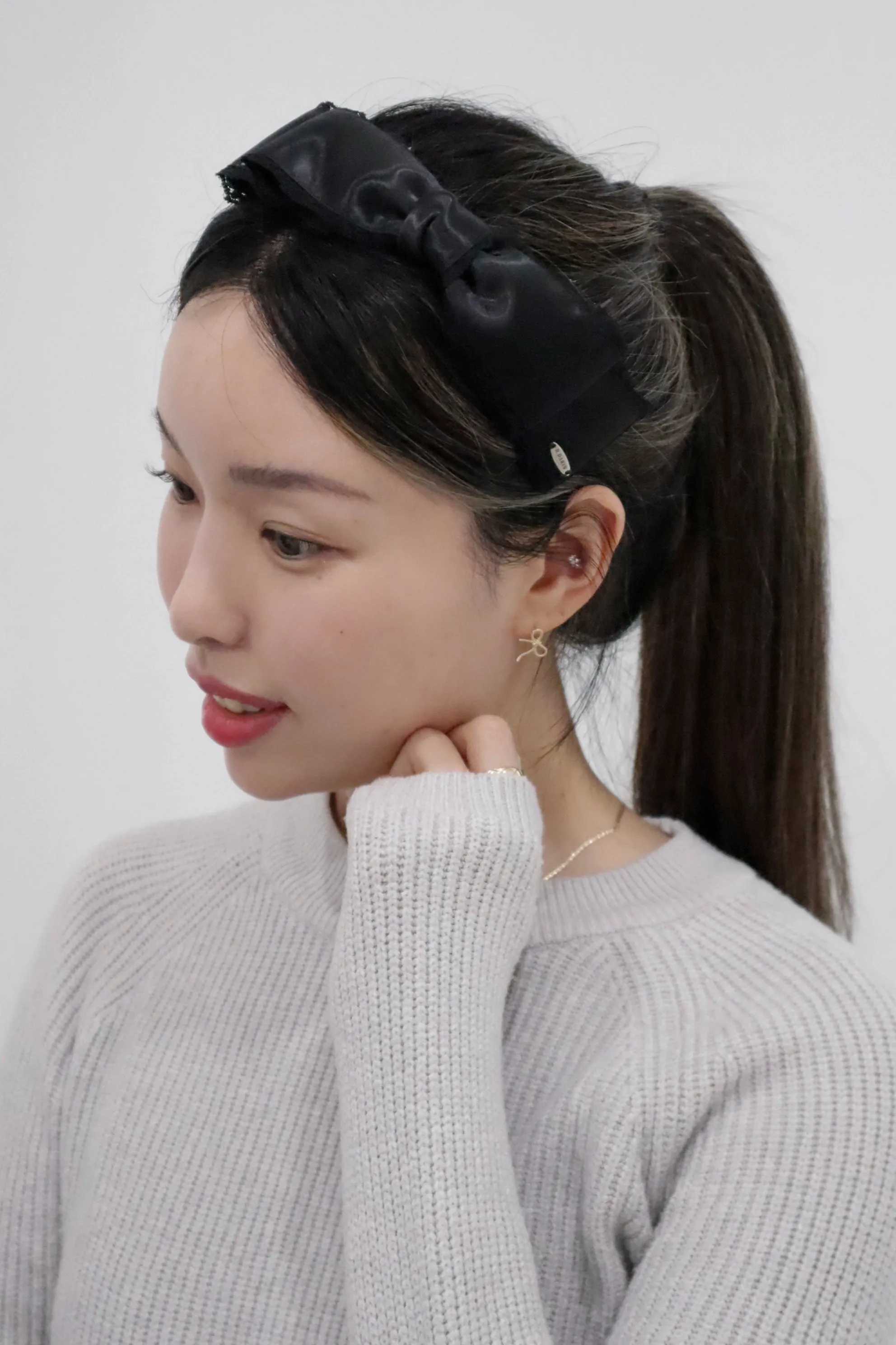B.DARIN'S Made Black Bow Ribbon Hair Bands (2Styles)