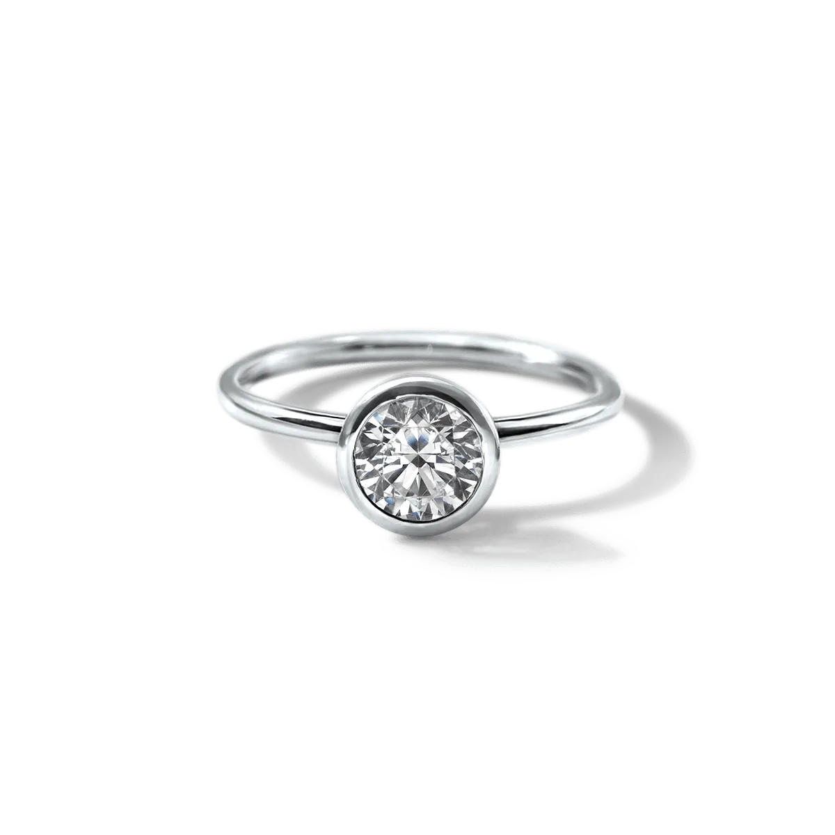 Bezel Set Engagement Ring