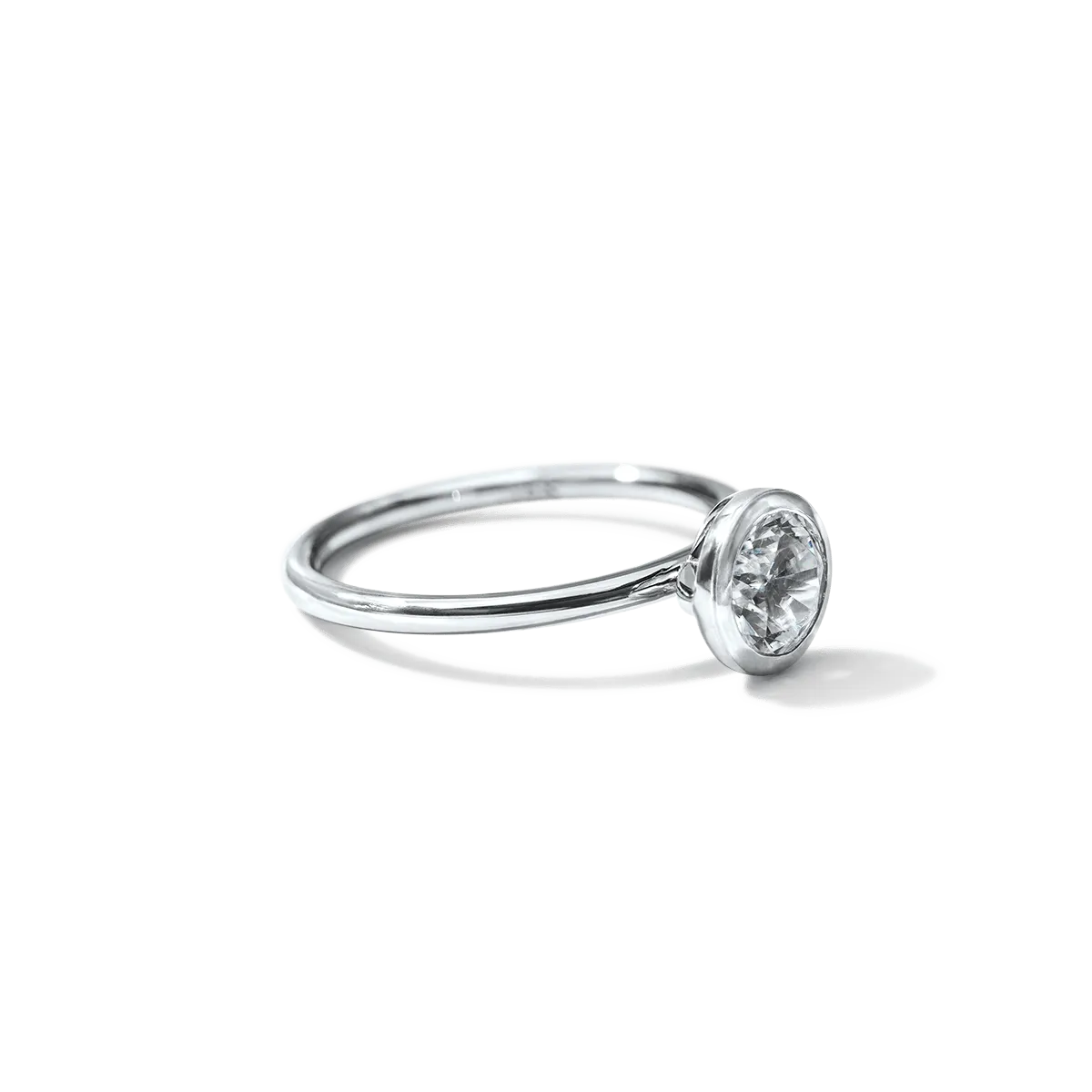 Bezel Set Engagement Ring