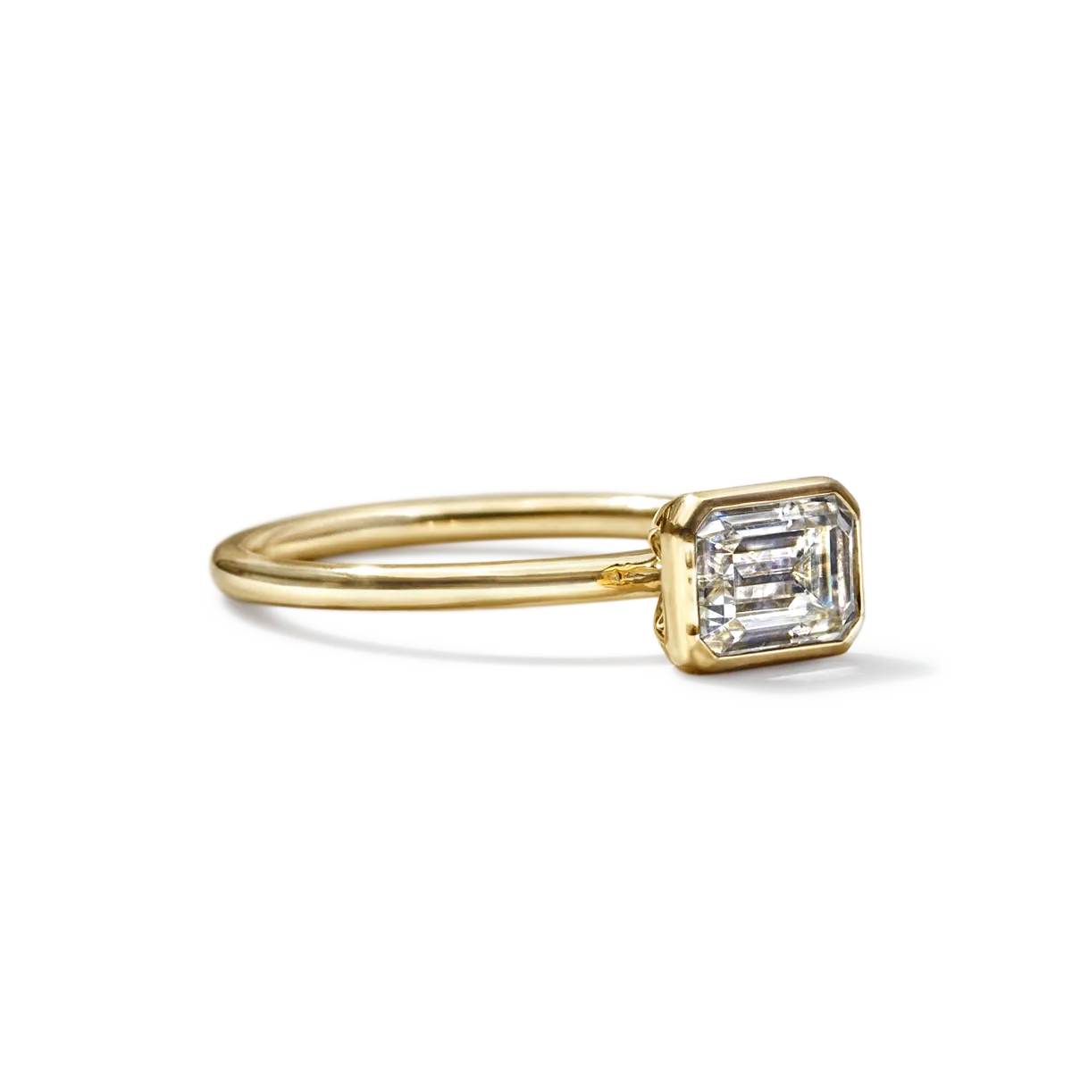 Bezel Set Engagement Ring