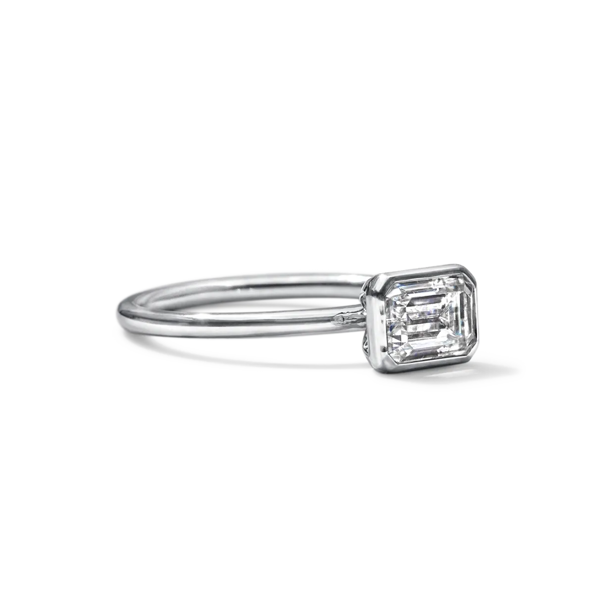 Bezel Set Engagement Ring
