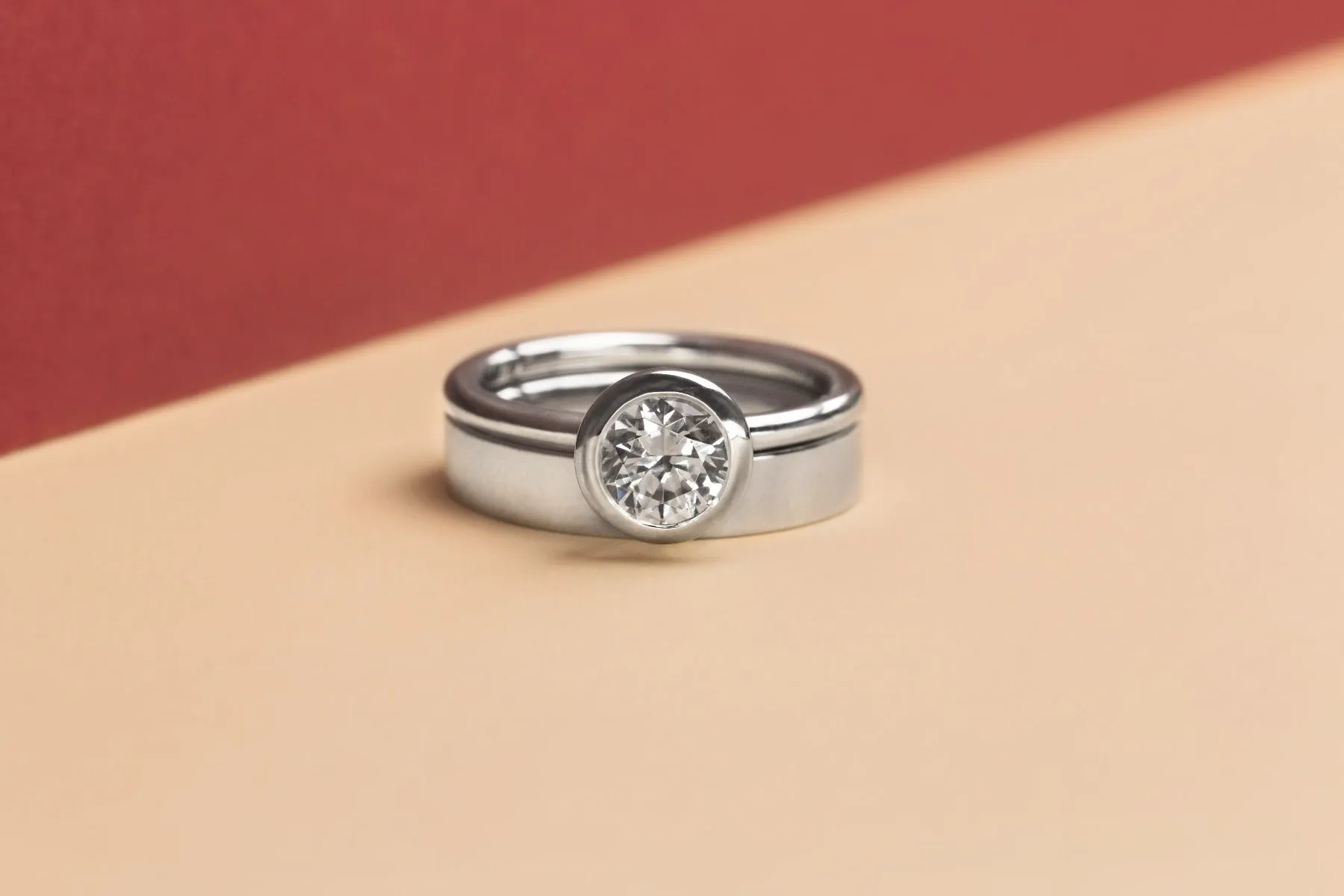Bezel Set Engagement Ring