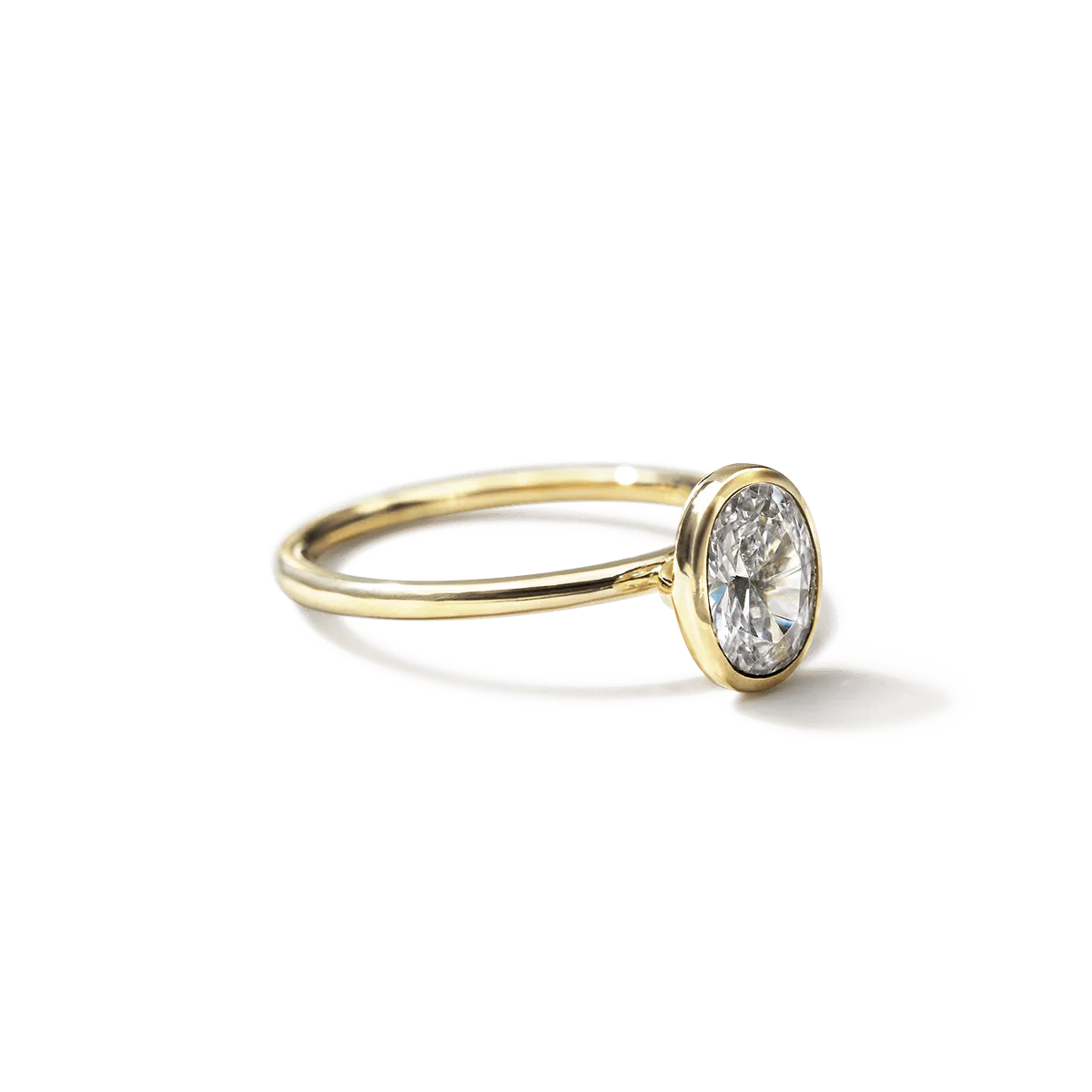 Bezel Set Engagement Ring