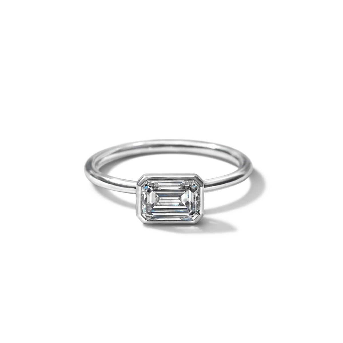 Bezel Set Engagement Ring