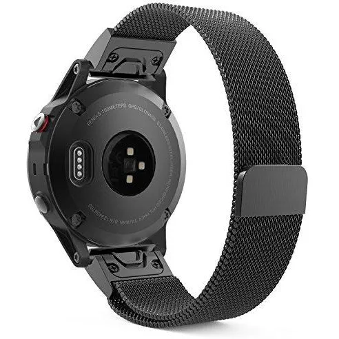 Black Milanese Loop Garmin Fenix 6S / 7S / 8 (43MM) Band