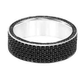 Black Pave Diamond Band