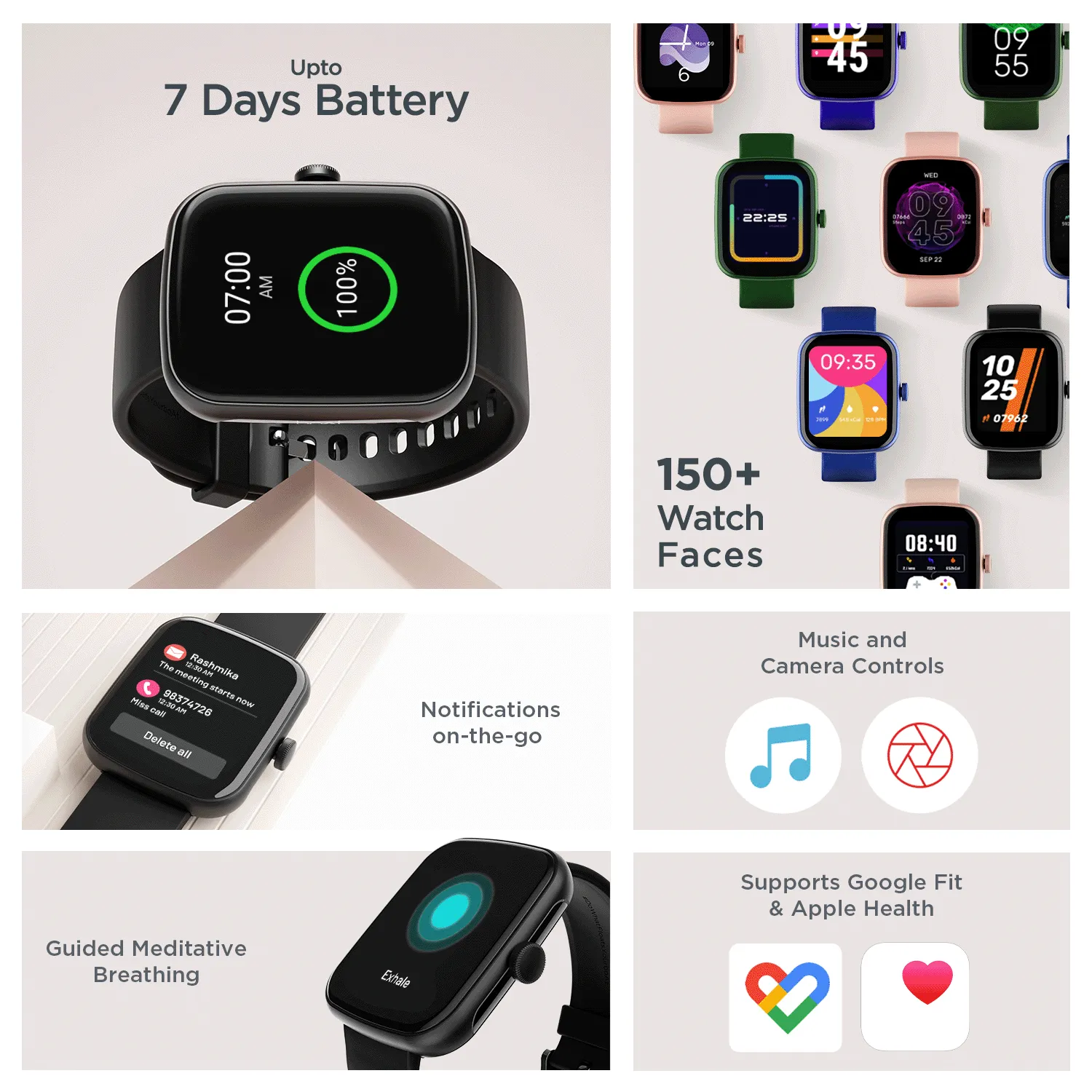 boAt Wave Style | Premium Smartwatch with  7 Days Battery Life, IP68 Sweat & Water Resistance, 10  Sports Mode