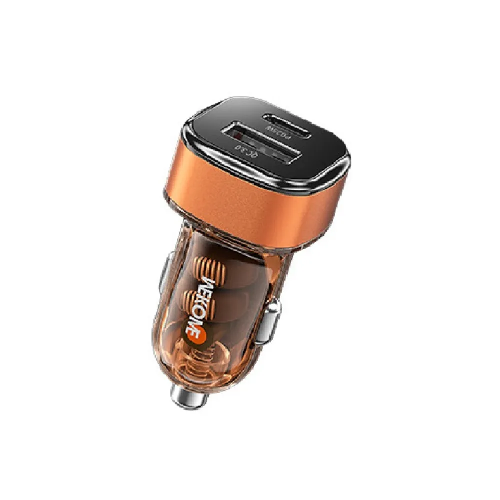 C45 Car Charger Adapter Fast Charging 43W USB A USB C Port Car