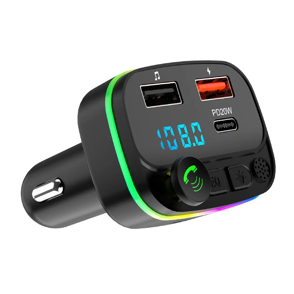 Car Charger Bluetooth-compatible 5.0 Fm Transmitter Hands-free