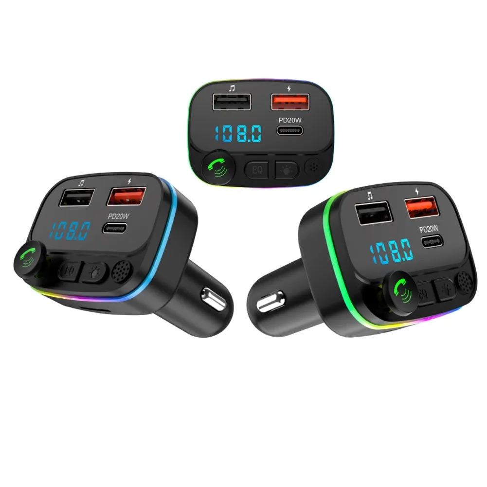 Car Charger Bluetooth-compatible 5.0 Fm Transmitter Hands-free