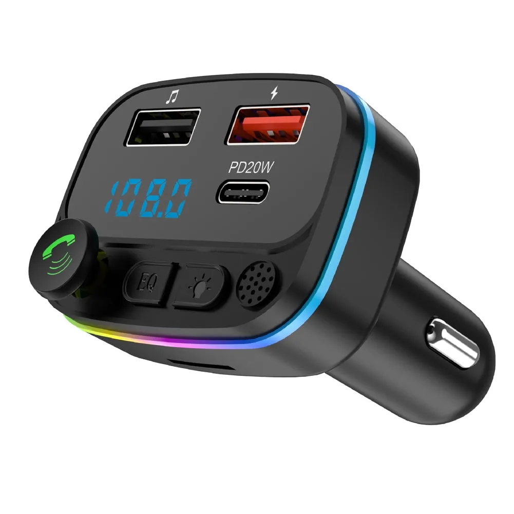Car Charger Bluetooth-compatible 5.0 Fm Transmitter Hands-free