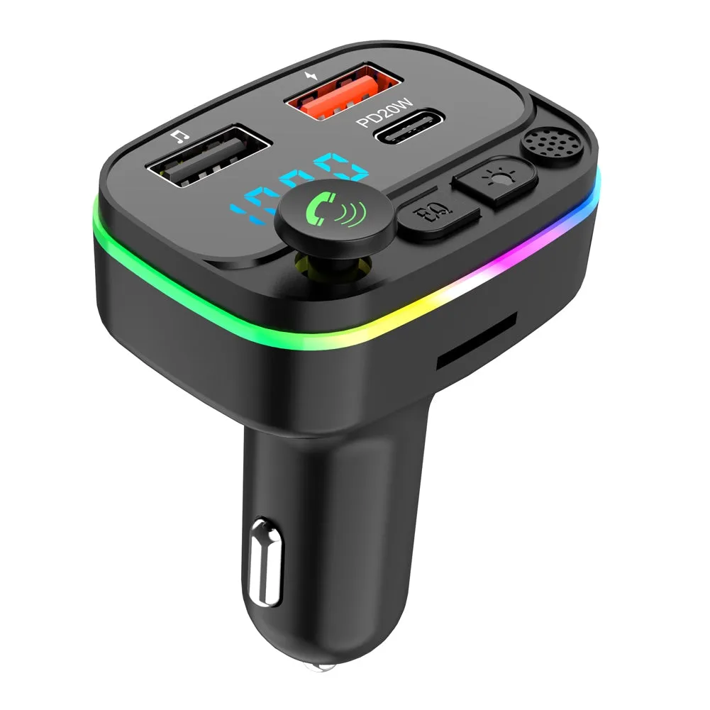Car Charger Bluetooth-compatible 5.0 Fm Transmitter Hands-free