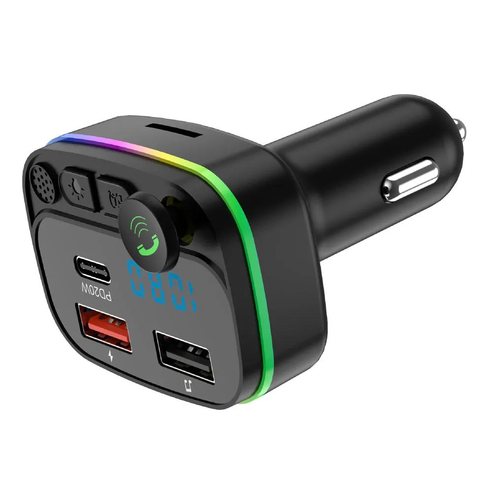 Car Charger Bluetooth-compatible 5.0 Fm Transmitter Hands-free