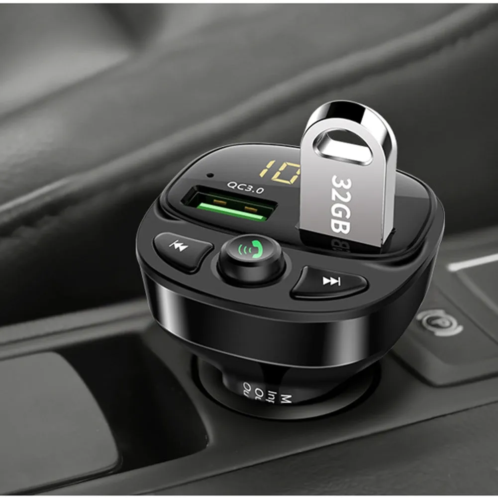 Car Mp3 Bluetooth-compatible Fast  Charger Dual Usb Car Cigarette