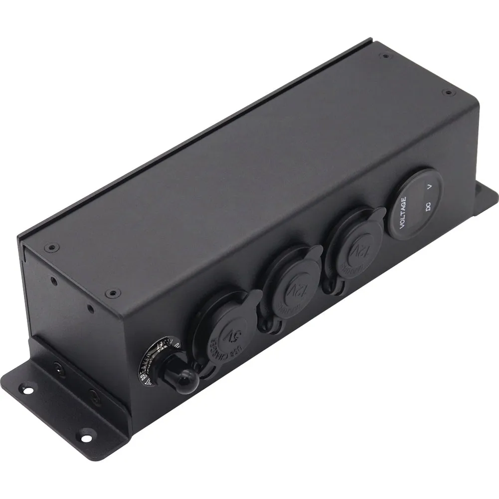 Car Power Supply Socket Box Voltmeter Charger Power Box with