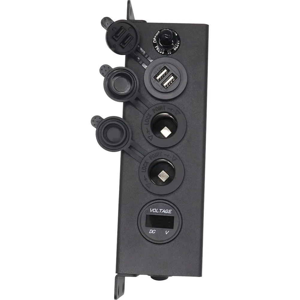 Car Power Supply Socket Box Voltmeter Charger Power Box with