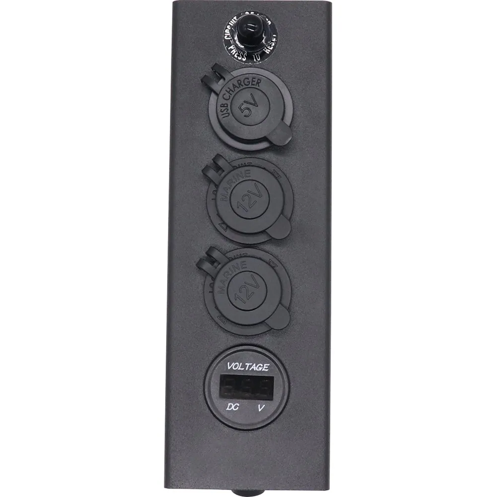 Car Power Supply Socket Box Voltmeter Charger Power Box with