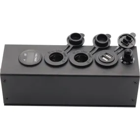 Car Power Supply Socket Box Voltmeter Charger Power Box with
