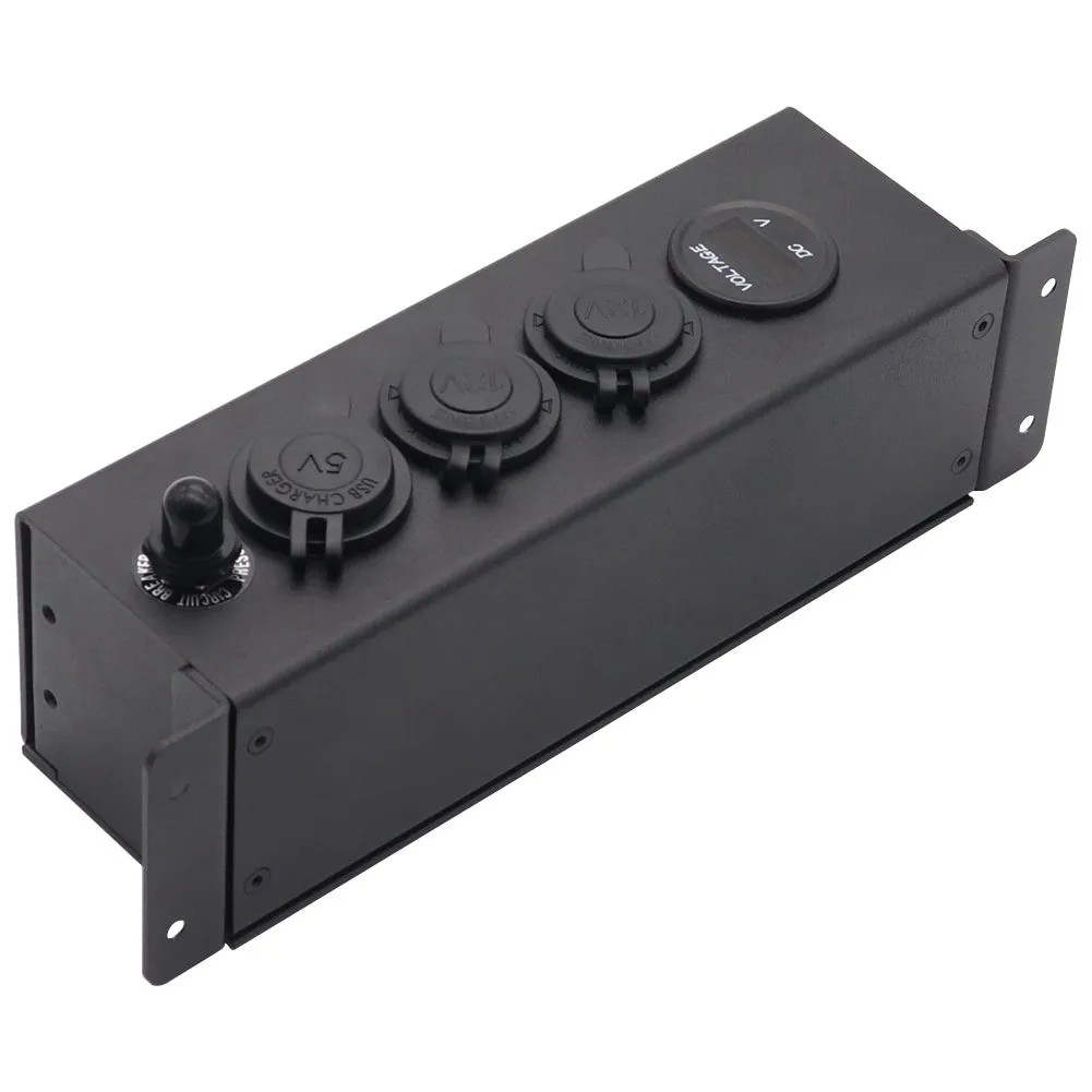 Car Power Supply Socket Box Voltmeter Charger Power Box with
