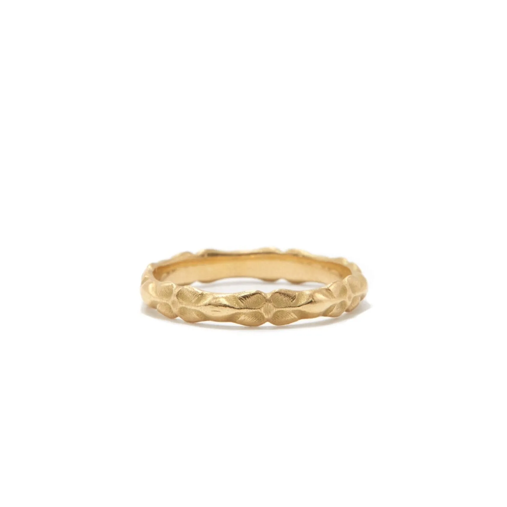 Carved Floral Wedding Band