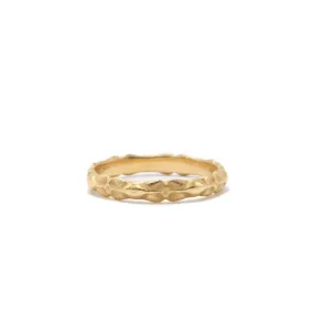 Carved Floral Wedding Band