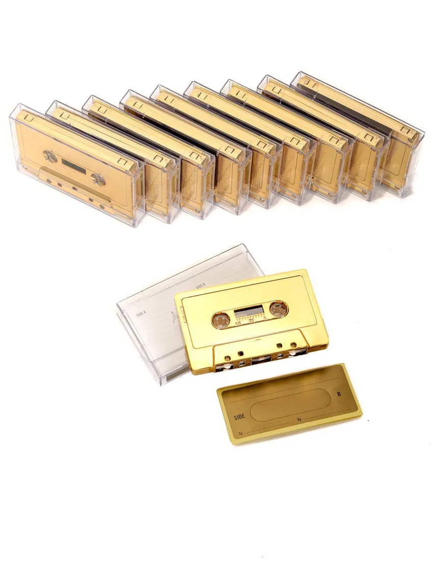 Cassette Tapes | Blank 60 Min 10-Pack | Gold CHROME