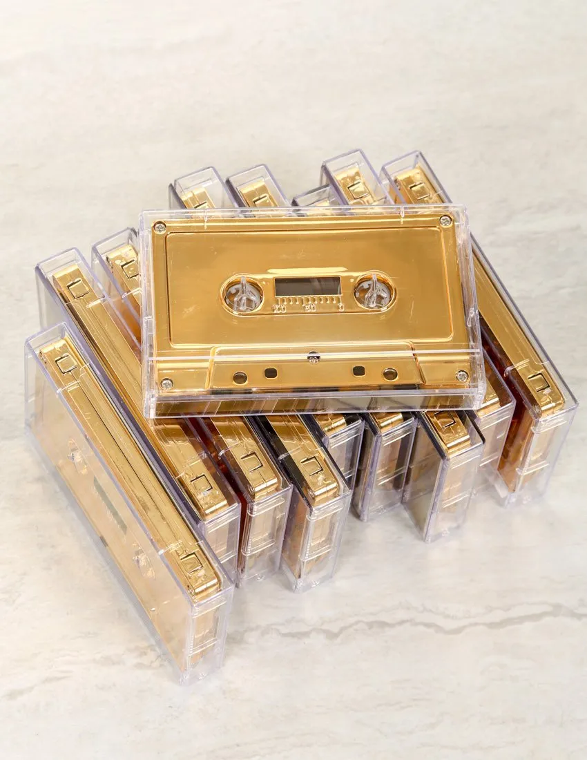 Cassette Tapes | Blank 60 Min 10-Pack | Gold CHROME