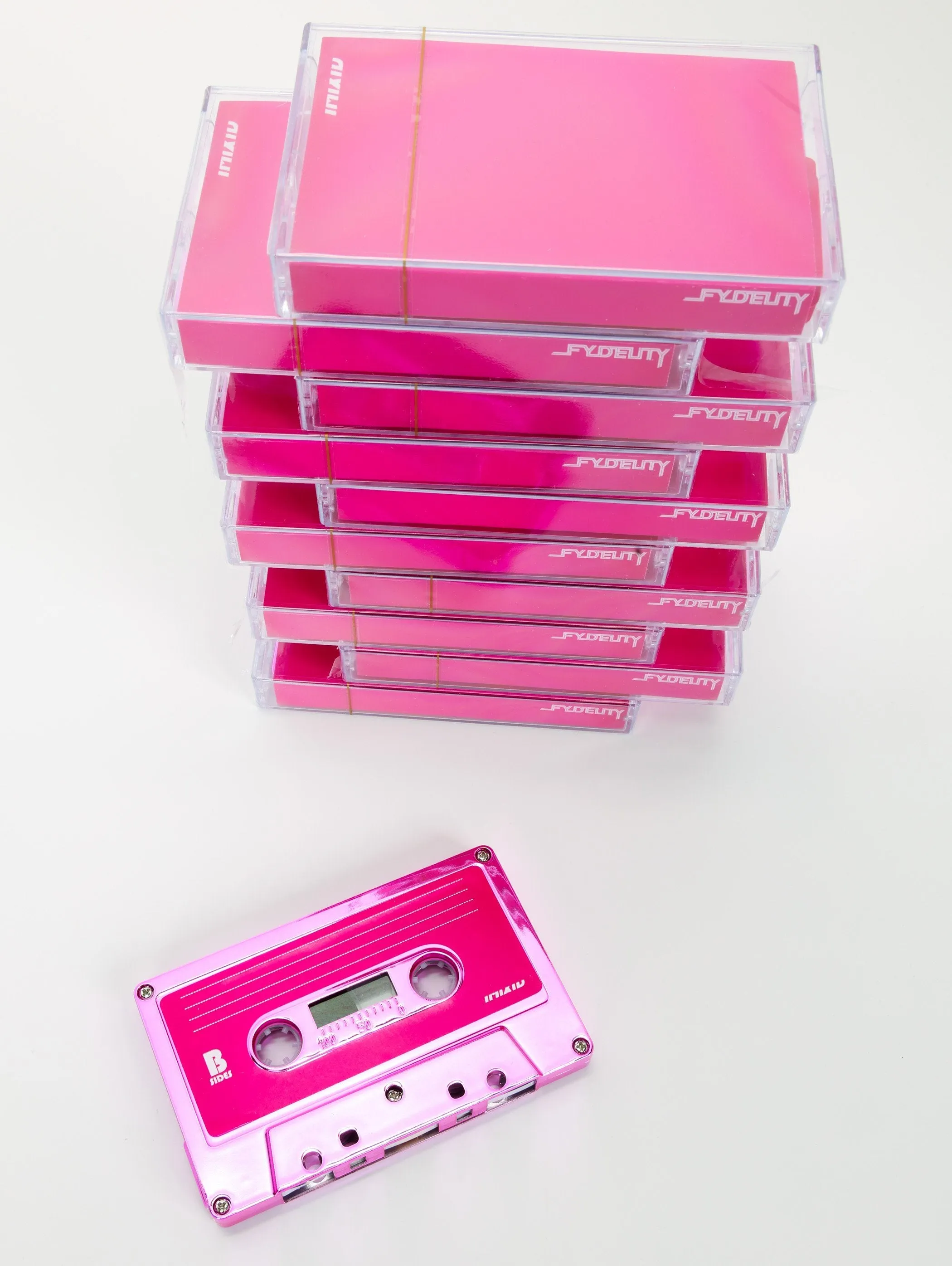Cassette Tapes | Blank 60 Min 10-Pack | Pink Chrome