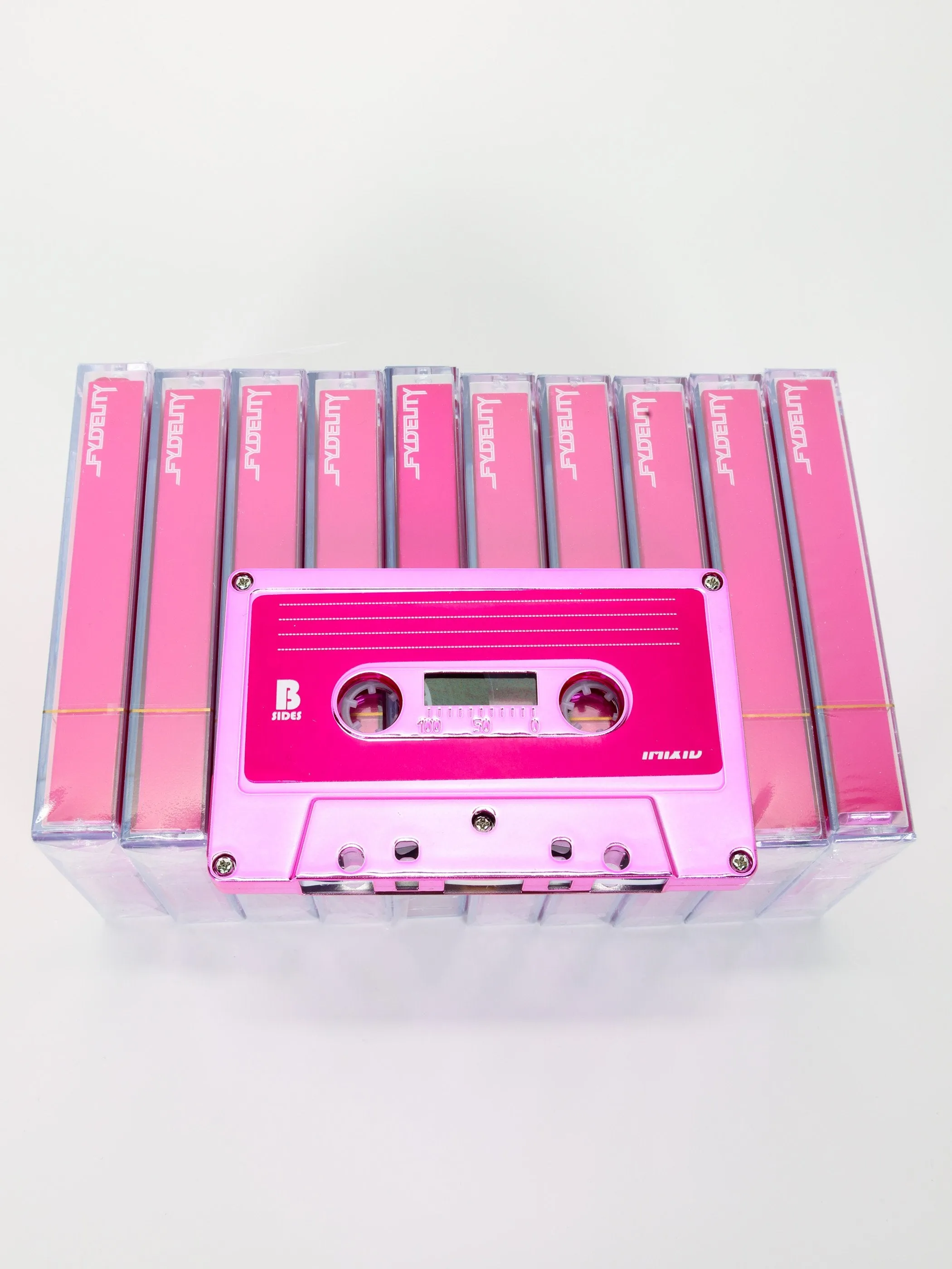 Cassette Tapes | Blank 60 Min 10-Pack | Pink Chrome
